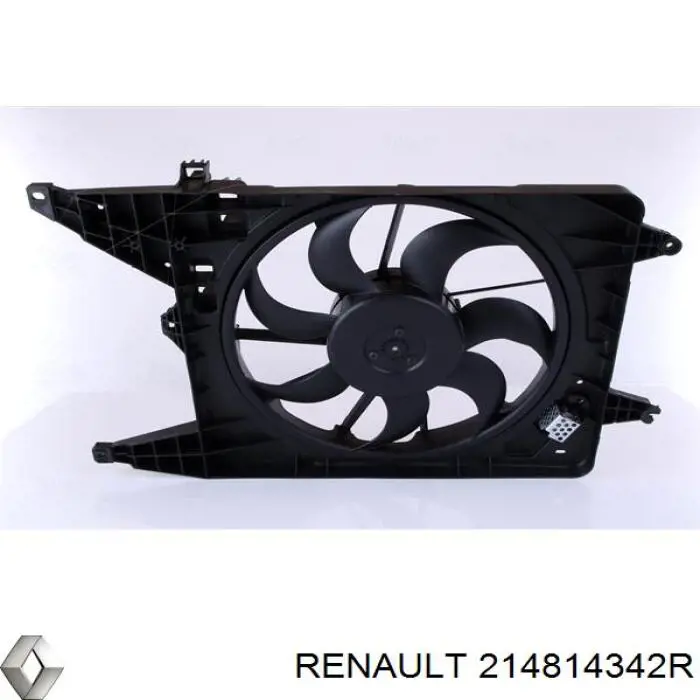 214814342R Renault (RVI) ventilador (rodete +motor refrigeración del motor con electromotor completo)