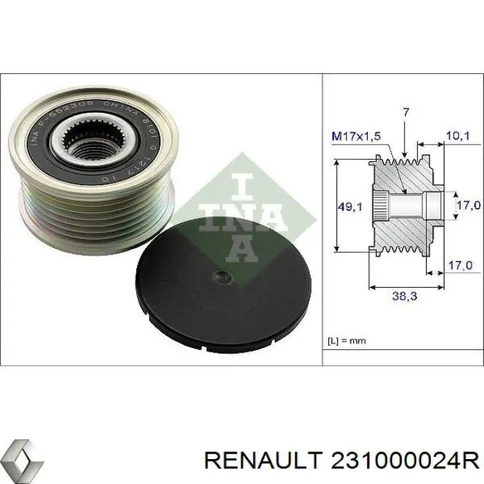 231000024R Renault (RVI) alternador