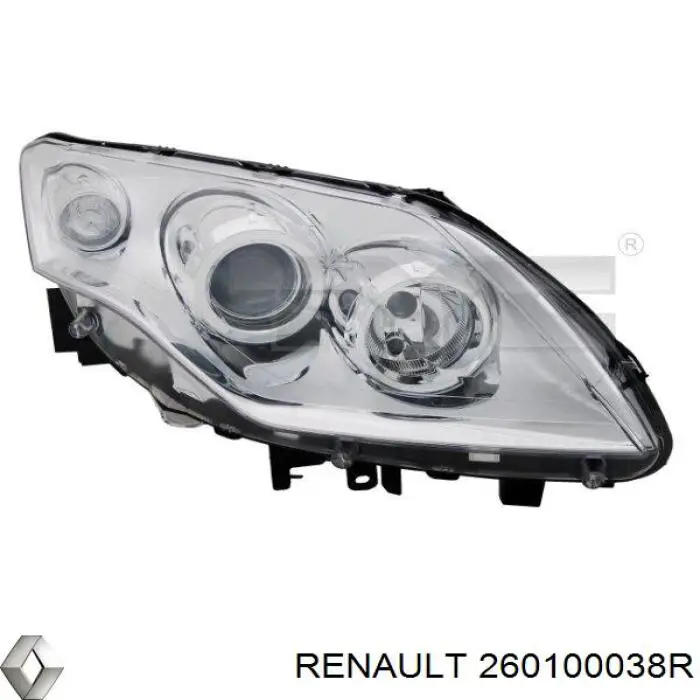 260100038R Renault (RVI) faro derecho