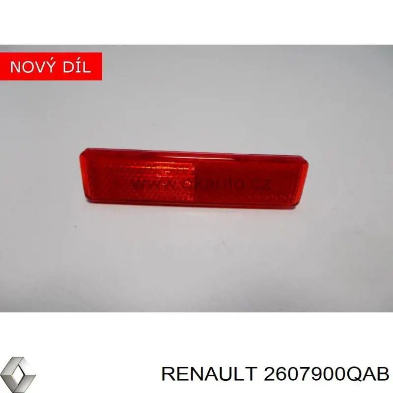 2607900QAB Renault (RVI) reflector, parachoques trasero