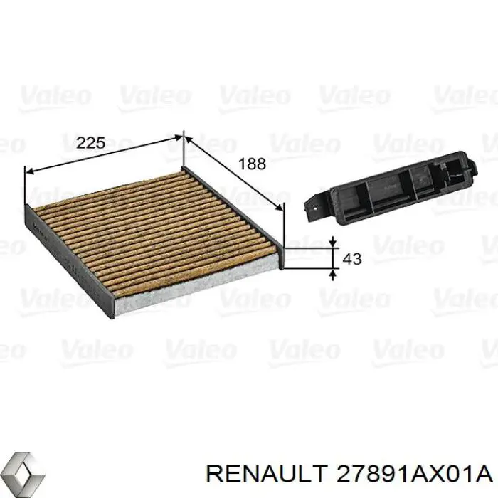 27891AX01A Renault (RVI) filtro de habitáculo