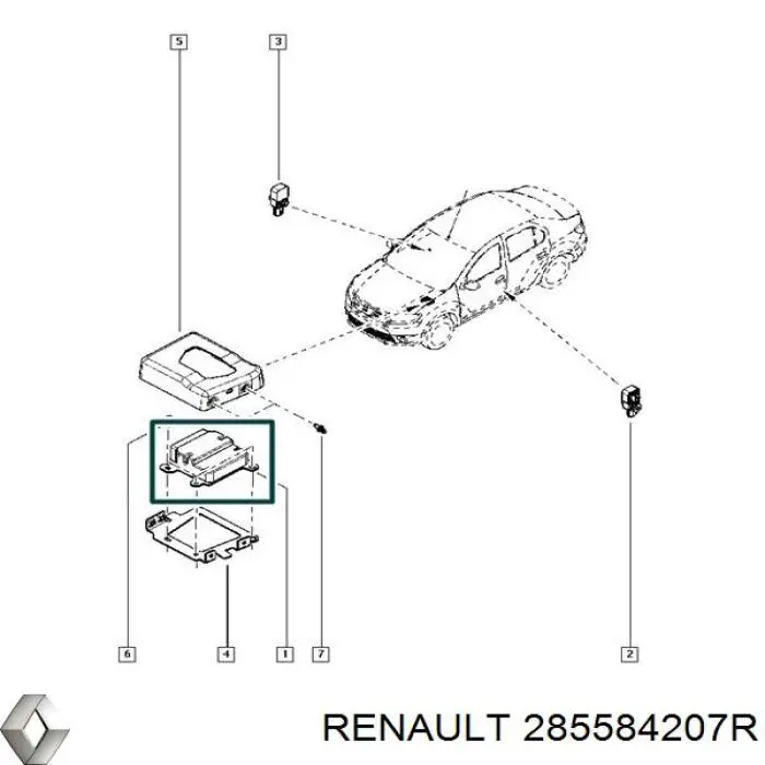  Procesador Del Modulo De Control De AIRBAG para Renault SANDERO 