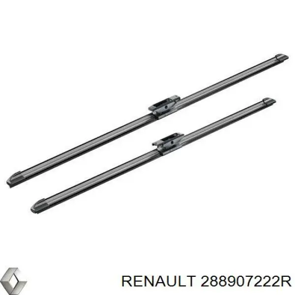 288907222R Renault (RVI) juego de limpiaparabrisas de luna delantera, 2 piezas