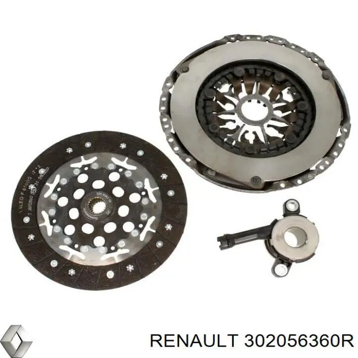 302056360R Renault (RVI) kit de embrague (3 partes)