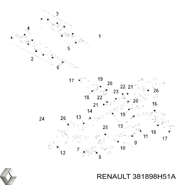 381898H51A Renault (RVI) anillo retén, diferencial trasero