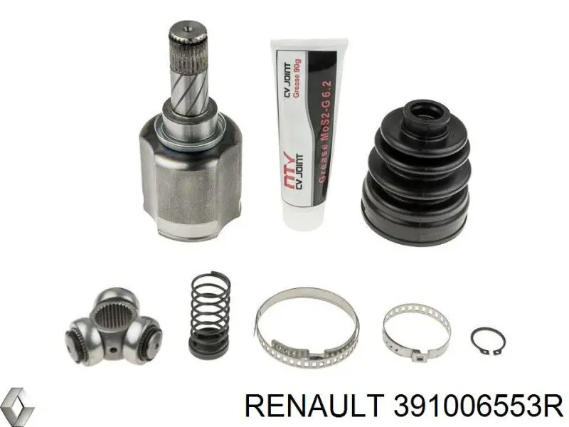 391006553R Renault (RVI) árbol de transmisión delantero derecho