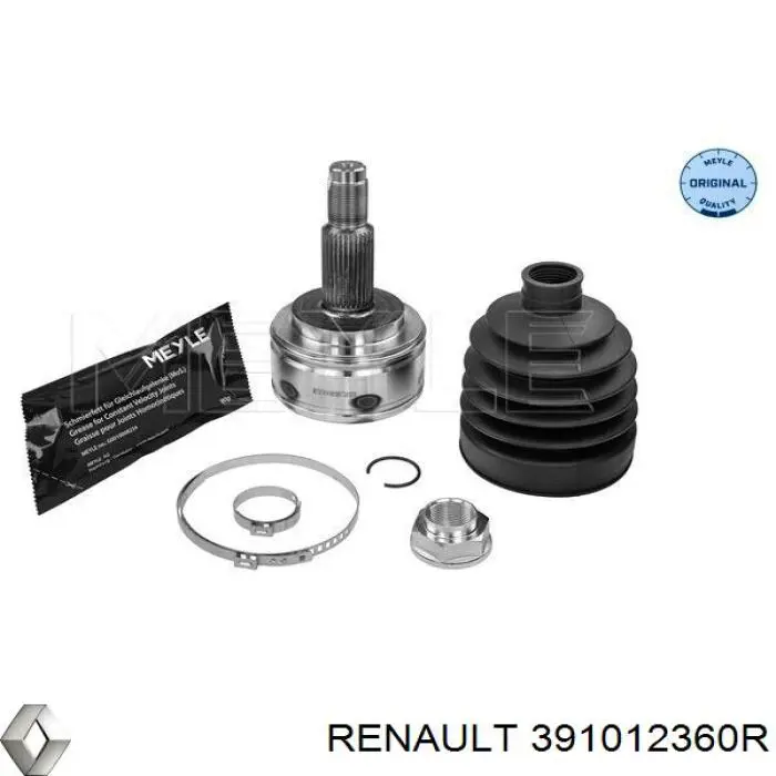 391012360R Renault (RVI) árbol de transmisión delantero izquierdo