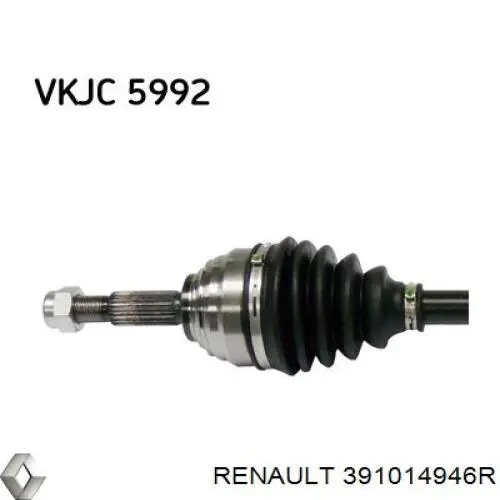 391014946R Renault (RVI) árbol de transmisión delantero izquierdo