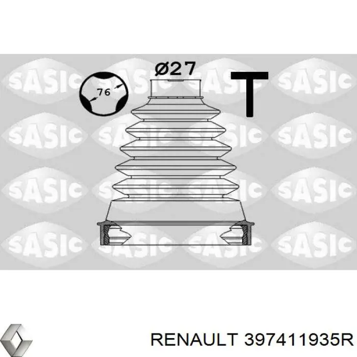 397411935R Renault (RVI) fuelle, árbol de transmisión delantero interior