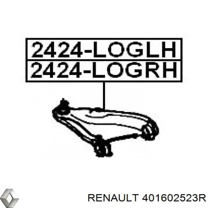 401602523R Renault (RVI) rótula de suspensión inferior