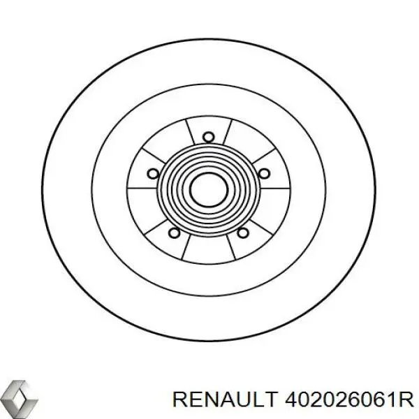 402026061R Renault (RVI) disco de freno trasero