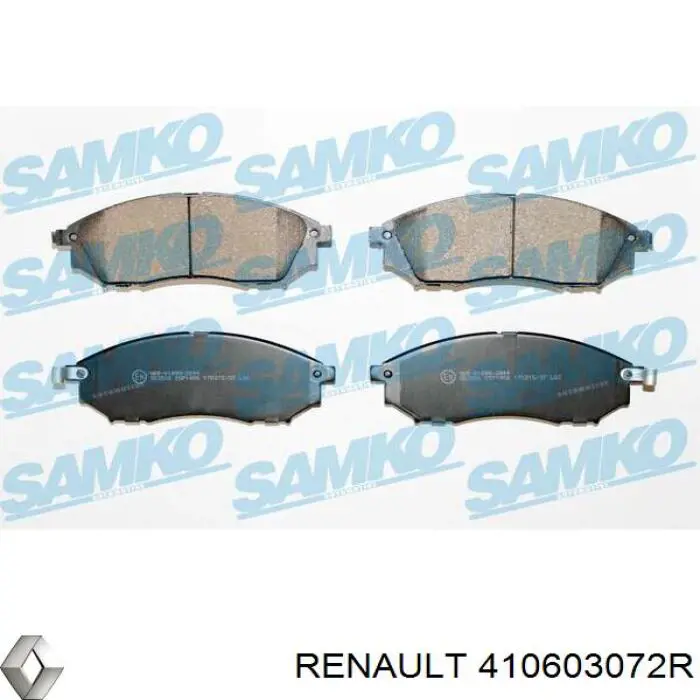 410603072R Renault (RVI) pastillas de freno delanteras