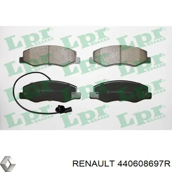 440608697R Renault (RVI) pastillas de freno traseras