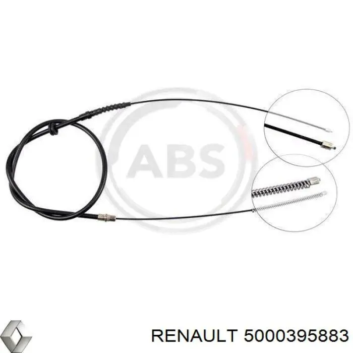 5000395883 Renault (RVI) cable de freno de mano trasero derecho/izquierdo