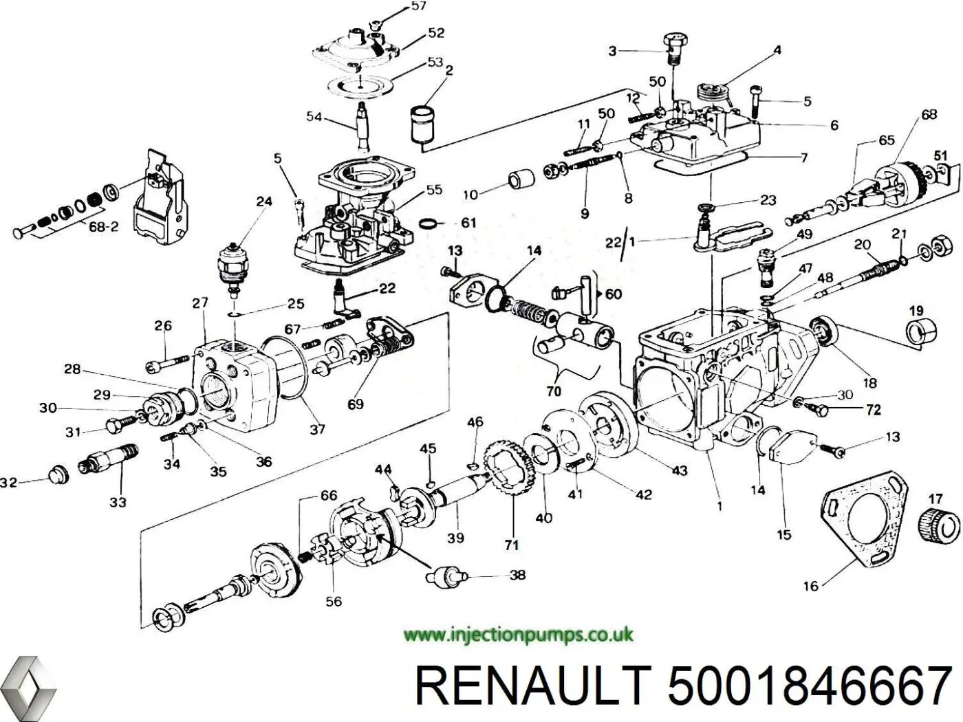 5001846667 Renault (RVI) corte, inyección combustible