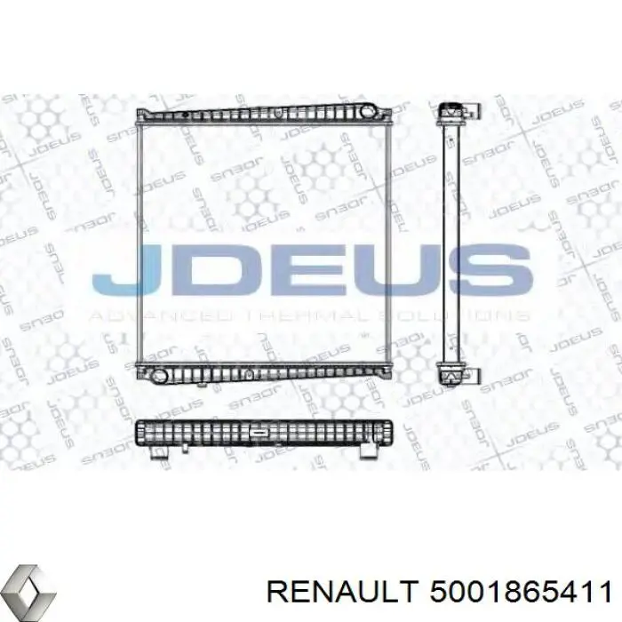 5001865411 Renault (RVI) radiador refrigeración del motor