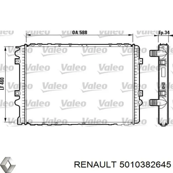 5010382645 Renault (RVI) radiador refrigeración del motor