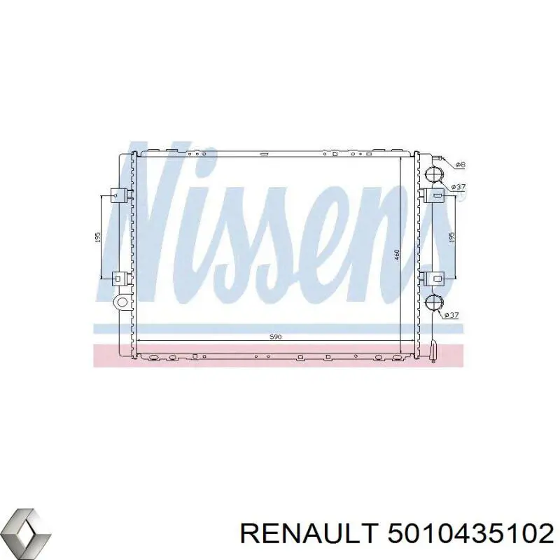 5010435102 Renault (RVI) radiador refrigeración del motor