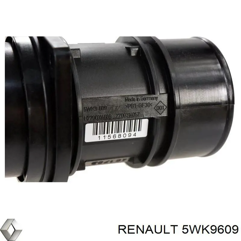 5WK9609 Renault (RVI) sensor de flujo de aire/medidor de flujo (flujo de aire masibo)