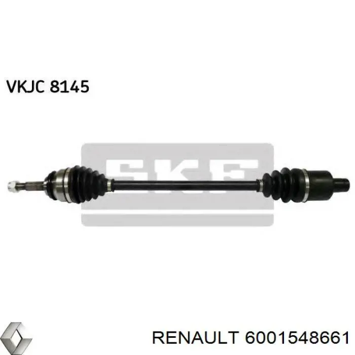 6001548661 Renault (RVI) árbol de transmisión delantero derecho