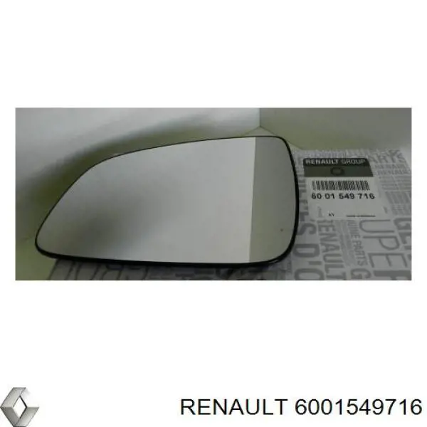 6001549716 Renault (RVI) cristal de espejo retrovisor exterior izquierdo