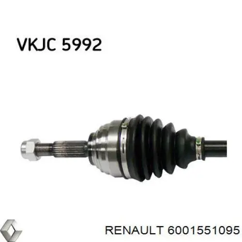 6001551095 Renault (RVI) árbol de transmisión delantero izquierdo