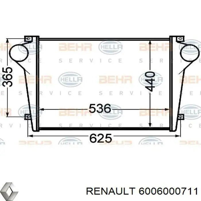 6006000711 Renault (RVI) radiador refrigeración del motor