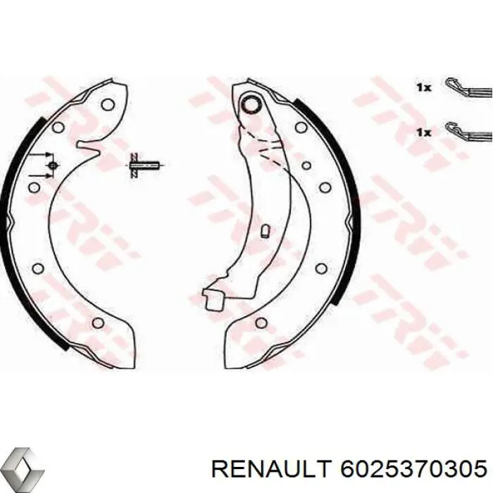 6025370305 Renault (RVI) zapatas de frenos de tambor traseras