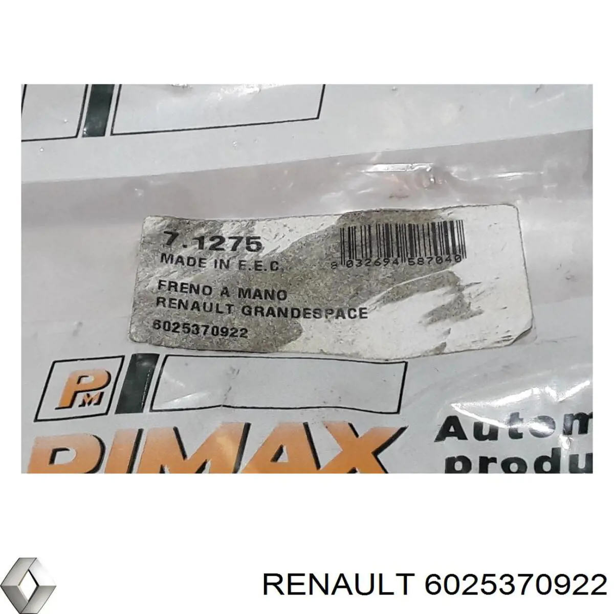 6025370922 Renault (RVI) cable de freno de mano trasero derecho/izquierdo