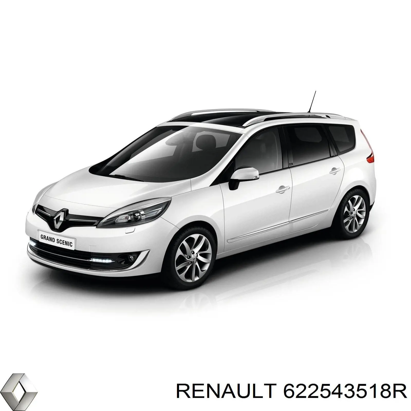  Rejilla de ventilación, parachoques delantero para Renault Scenic 3 