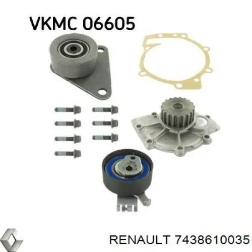 7438610035 Renault (RVI) bomba de agua