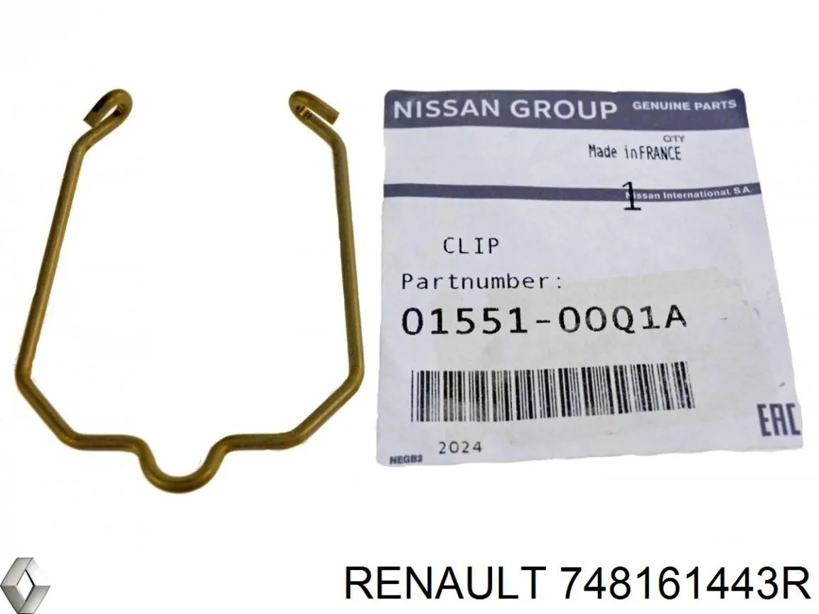 748161443R Renault (RVI) estribo de tubo flexible de aire de sobrealimentación