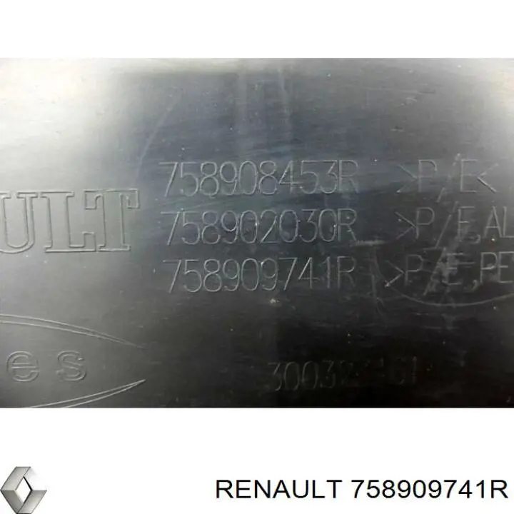 758909741R Renault (RVI) protección motor delantera