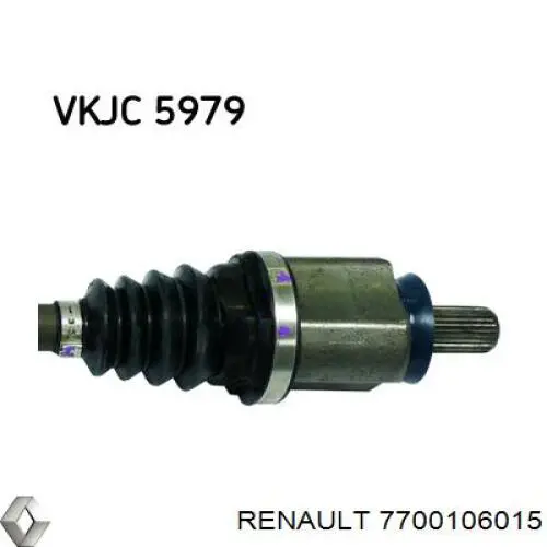 7711134955 Renault (RVI) árbol de transmisión delantero izquierdo