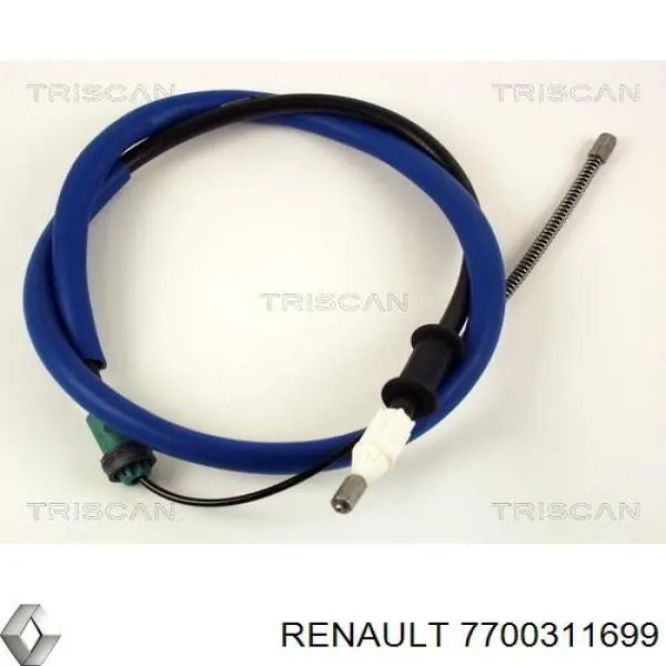 7700311699 Renault (RVI) cable de freno de mano trasero derecho