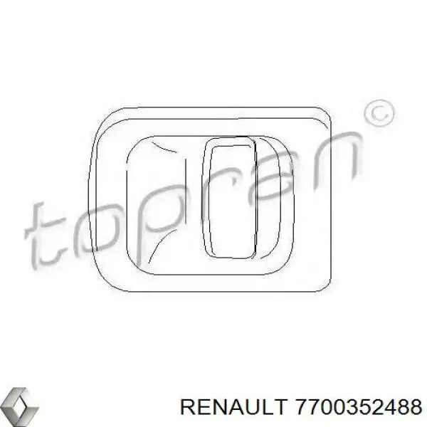 7700352488 Renault (RVI) tirador de puerta exterior izquierdo delantero/trasero