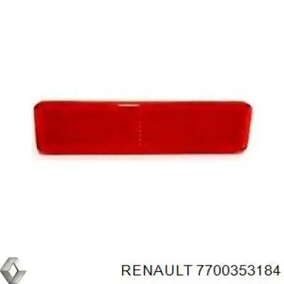 7700353184 Renault (RVI) reflector, parachoques trasero