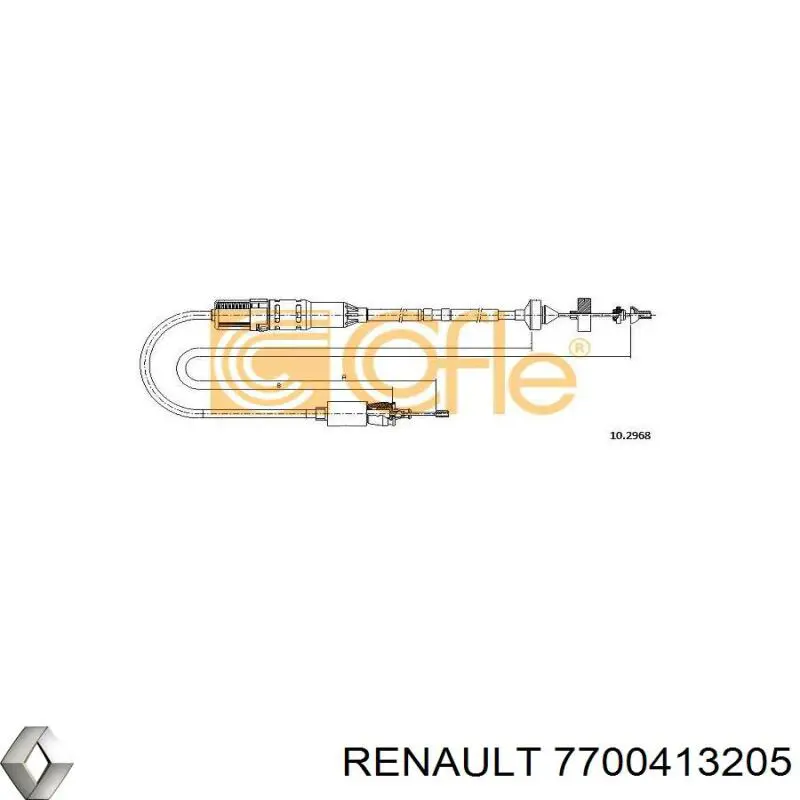 7700413205 Renault (RVI) cable de embrague