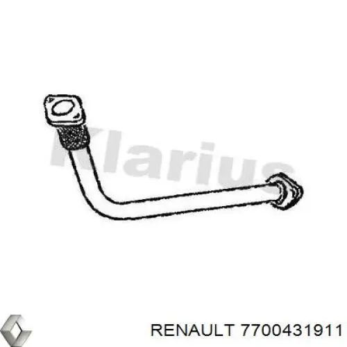  Tubo de admisión del silenciador de escape delantero para Renault Laguna 1 