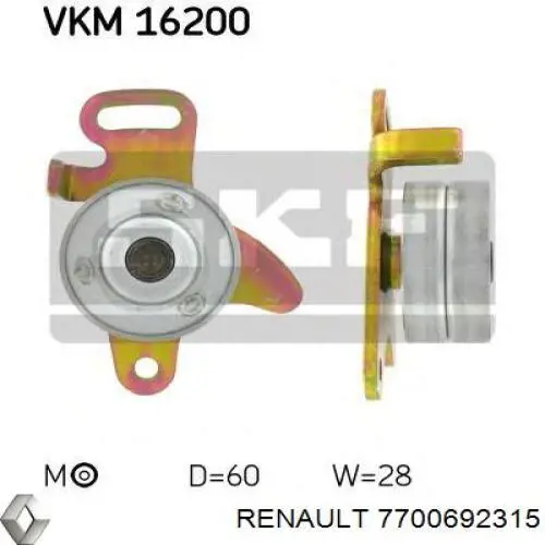 7700692315 Renault (RVI) rodillo, cadena de distribución