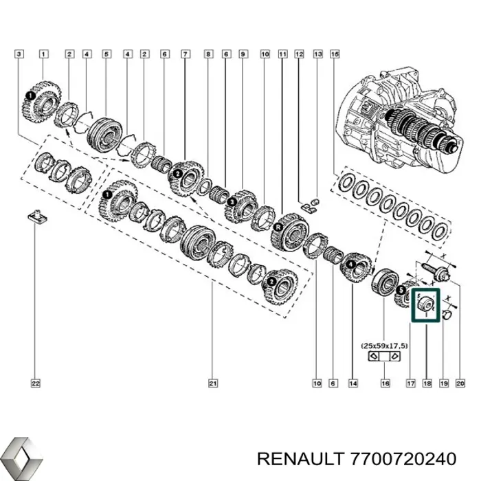 7700720240 Renault (RVI) 