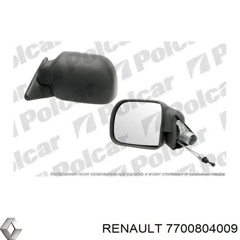 7700804009 Renault (RVI) espejo retrovisor izquierdo