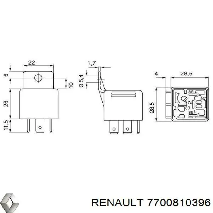 7700810396 Renault (RVI) 