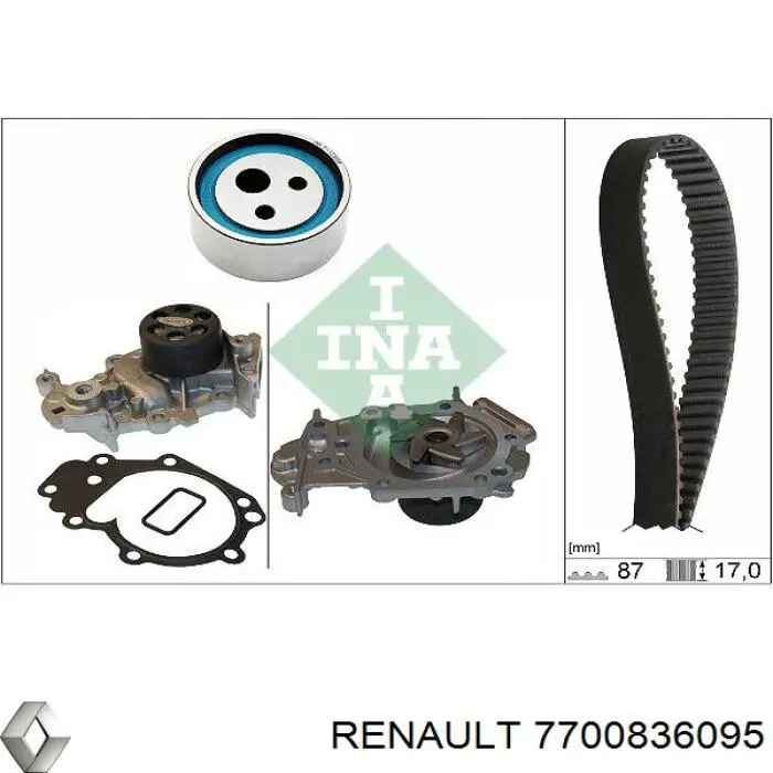 7700836095 Renault (RVI) soporte, silenciador