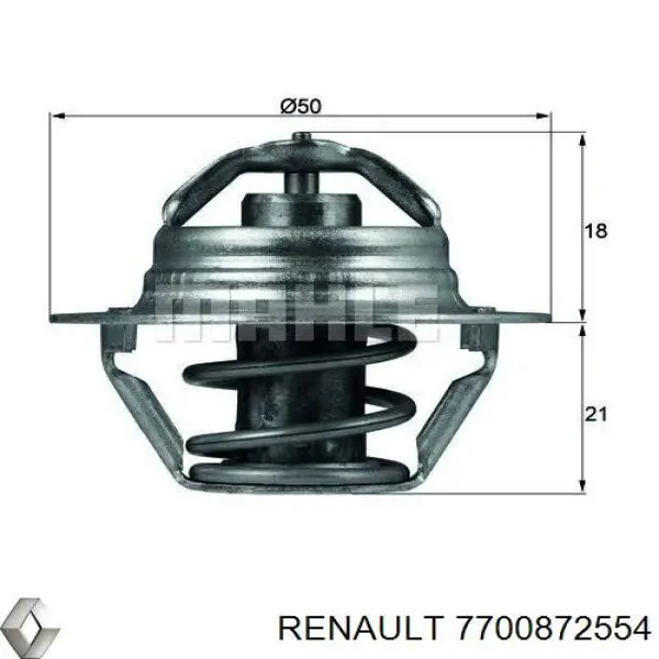 7700872554 Renault (RVI) termostato, refrigerante