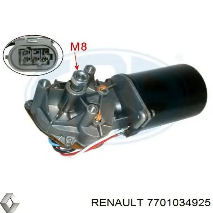 7701034925 Renault (RVI) motor del limpiaparabrisas del parabrisas