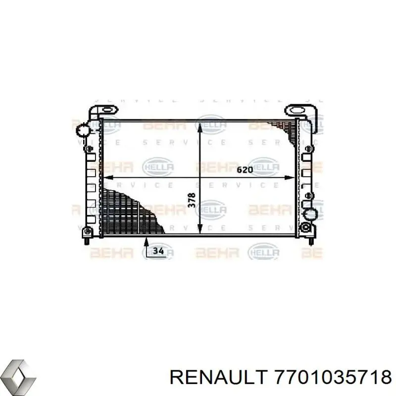 7701035718 Renault (RVI) radiador refrigeración del motor