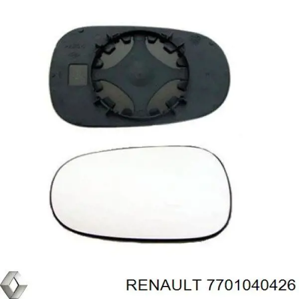 7701040426 Renault (RVI) cristal de espejo retrovisor exterior izquierdo