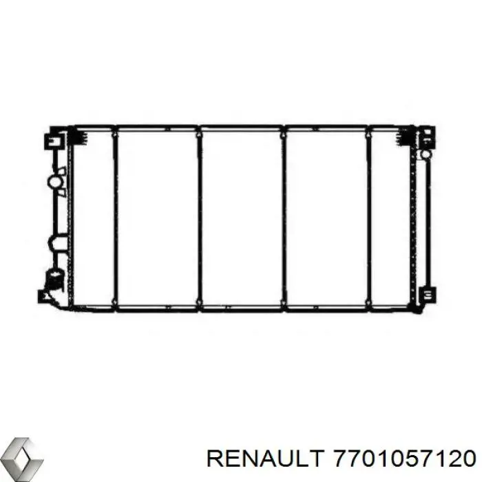 7701057120 Renault (RVI) radiador refrigeración del motor