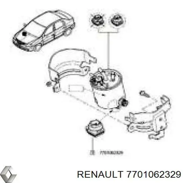  Sensor De Nivel De Agua Del Filtro De Combustible para Dacia Sandero 1 